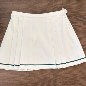 Tory Sport White Tennis 🎾 Skirt with Green Accent